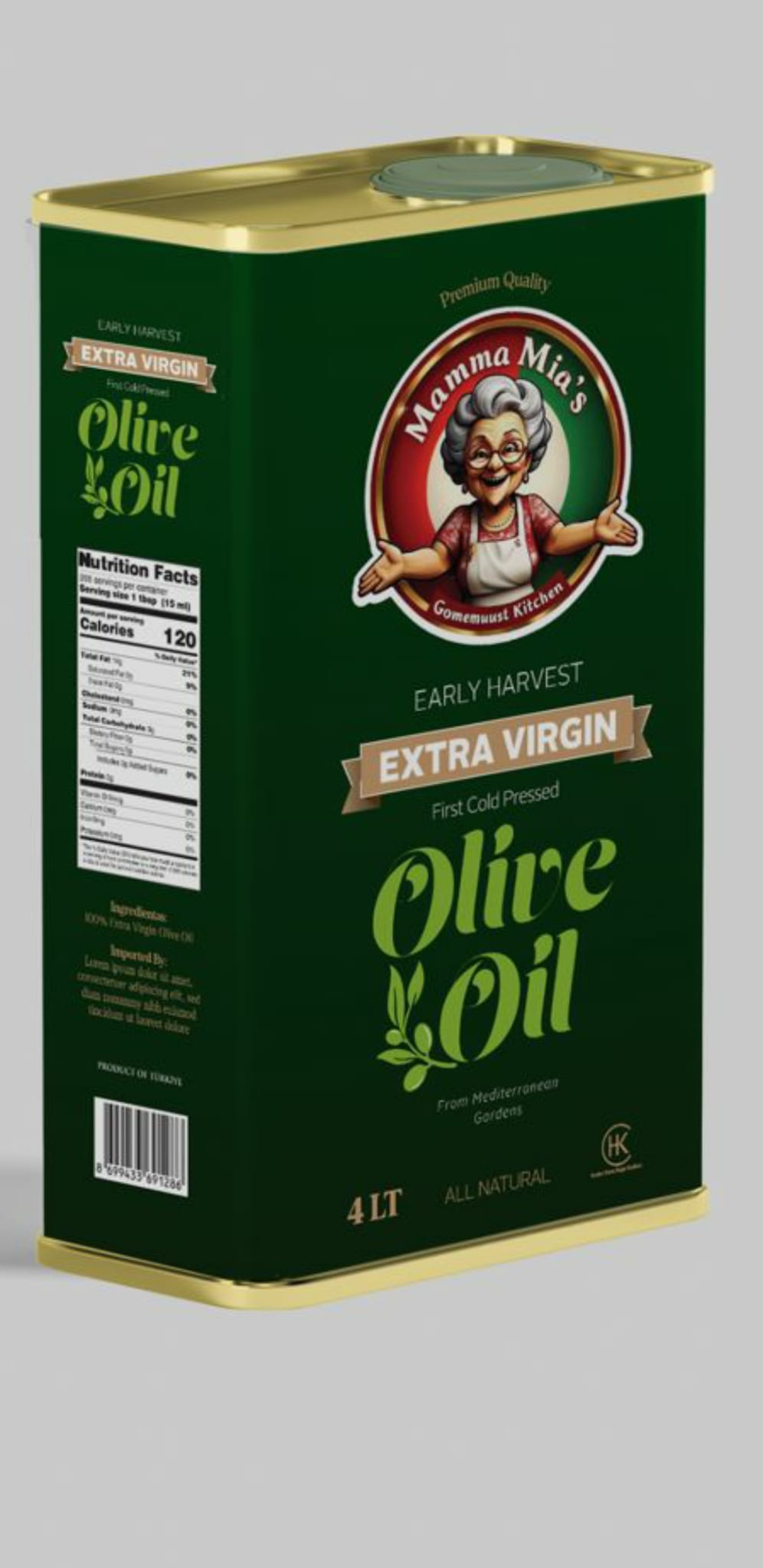Bidon Mamma Mia extra vierge 4 L